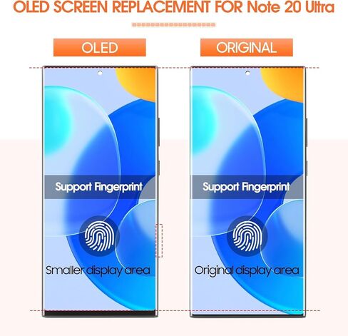 OLED for Samsung Galaxy Note 20 Ultra Screen Replacement for Samsung Note 20 Ultra LCD Display N985 SM-N986U LCD Digitizer Touch Assembly Black with Frame(Support Fingerprint) in Saudi Arabia