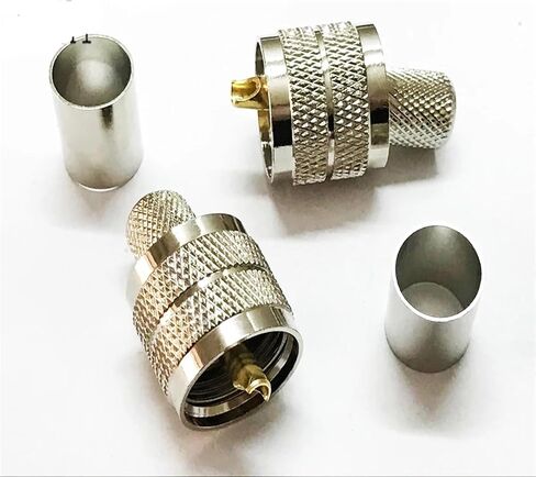 5pcs PL259 UHF Male Crimp Connector for LMR300 5D-FB 50-5 Coax Cable in Saudi Arabia