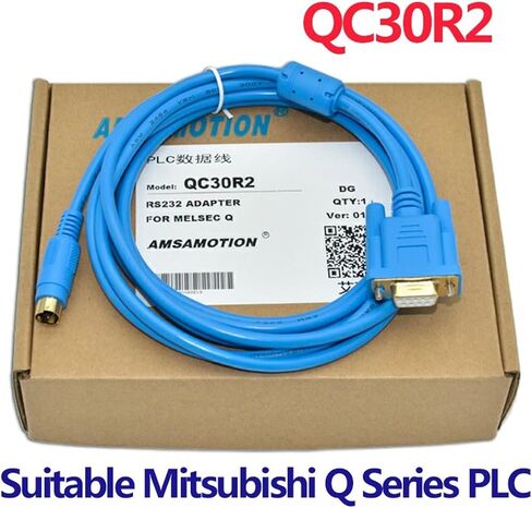 Serial Cable QC30R2 Suitable for Q Series Programming Data Cable DB9 9pin Female Round DB 8 pin(QC30R2 Blue,3meters) in Saudi Arabia