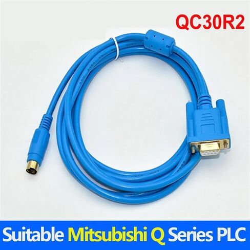 Serial Cable QC30R2 Suitable for Q Series Programming Data Cable DB9 9pin Female Round DB 8 pin(QC30R2 Blue,3meters) in Saudi Arabia