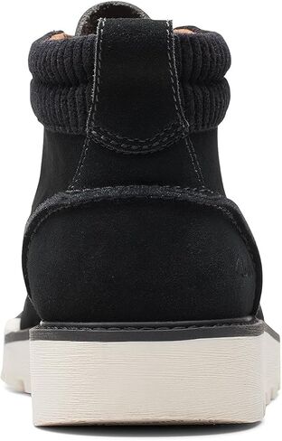 Clarks Men's Barnes Mid Oxford Boot, Black Suede, 10 in Saudi Arabia