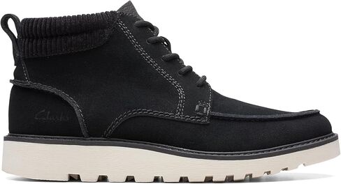 Clarks Men's Barnes Mid Oxford Boot, Black Suede, 10 in Saudi Arabia