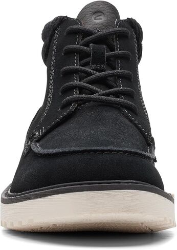 Clarks Men's Barnes Mid Oxford Boot, Black Suede, 10 in Saudi Arabia