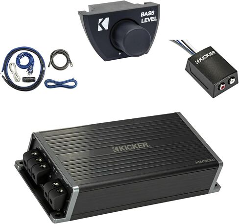 Kicker Key5001 500 واط MAX MONO ANDLIFIER مع مجموعة تثبيت الأسلاك عن بعد ، محول إخراج خط الاستريو in Saudi Arabia