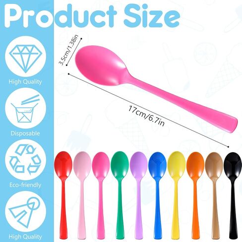 60 Pcs Orange Disposable Plastic Spoons Cutlery Heavy Duty Dinnerware Plastic Silverware Flatware for Home Office School Party Picnics Restaurant Outdoor Events or Every Day Use (Orange) in Kuwait