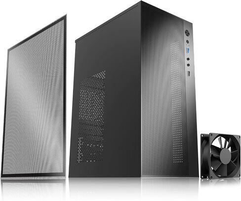 Micro ATX Case ، Mini ITX Case مع USB3.0 ، منفذ I/O USB2.0 ، و PSUS القياسي ATX ، تصميم AIR SIDE MATX مع مرشح شبكة الغبار ， أسود in Kuwait