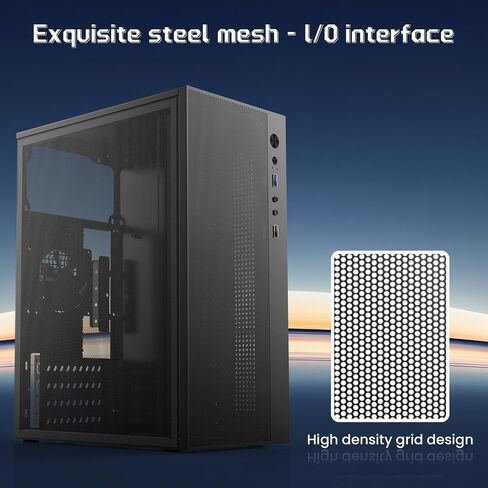 Micro ATX Case ، Mini ITX Case مع USB3.0 ، منفذ I/O USB2.0 ، و PSUS القياسي ATX ، تصميم AIR SIDE MATX مع مرشح شبكة الغبار ， أسود in Kuwait