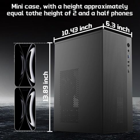 Micro ATX Case ، Mini ITX Case مع USB3.0 ، منفذ I/O USB2.0 ، و PSUS القياسي ATX ، تصميم AIR SIDE MATX مع مرشح شبكة الغبار ， أسود in Kuwait