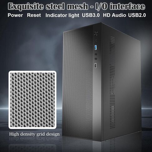 Micro ATX Case ، Mini ITX Case مع USB3.0 ، منفذ I/O USB2.0 ، و PSUS القياسي ATX ، تصميم AIR SIDE MATX مع مرشح شبكة الغبار ， أسود in Kuwait