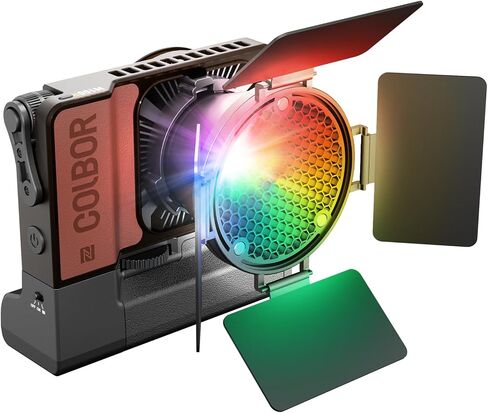 مصباح فيديو COLBOR، W100 100W 2700K-6500K إضاءة إخراج مستمرة للجيب ثنائي اللون مع شاشة LED 3 خيارات تشغيل للتحكم في التطبيق لصناعة الأفلام والبث المباشر، استوديو Cob-Video-Light-Photography-Studio in Kuwait