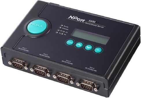 NPORT 5450i-T Device-4 Port 3 in 1 RS-232/422/48 Server ، 10/100 Ethernet ، DB9 MALE ، 12-48VDC مع العزلة ، -40-75 درجة مئوية (تم بيع محول الطاقة بشكل منفصل) (MOXA) in Saudi Arabia