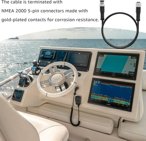 NMEA 2000 (N2K) 3.2 قدم كابل قطرة العمود الفقري ، 39in/78in كابلات التمديد لشبكة NMEA 2000 متوافقة مع جهاز Simrad B&G (3.2 قدم) in Kuwait