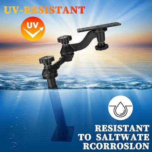 Telescoping Fish Finder Mount,for Fishfinders & Chartplotters,Height-Adjustable Depth Finder Mount Compatible with Lowrance, Garmin, Humminbird and More,for Boats, Kayak (Long Arm) in Saudi Arabia