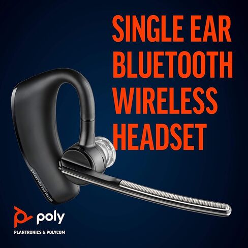 Plantronics - Voyager Legend (Poly) - Bluetooth Single-Ear (Monaural) Headset & Charging Case Bundle - Connect to Your PC, Mac, Tablet, or Cell Phone - Noise Canceling in Saudi Arabia