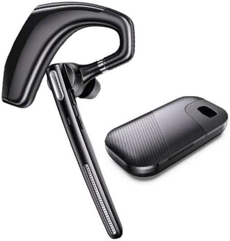 سماعات رأس Bluetooth مع ميكروفون لإلغاء الضوضاء ، وقت اللعب 110 ساعة ، بطارية 500 مللي أمبير في الساعة-V5.1 سماعة أذن لاسلكية للهواتف المحمولة والكمبيوتر الشخصي ، اتصال مزدوج ، خالية من اليدين لبرنامج الشاحنة/المكتب/القيادة in Kuwait