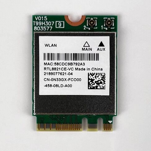 Realtek RTL8852BE WLAN M.2 2230 WiFi 6 + BT Card: Dual-Band (2.4 and 5 Ghz) 802.11ax Wi-Fi (up to 1800 Mbps) + Bluetooth 5.0. Fast, efficient connectivity for Laptops, Desktops and Smart Devices in Kuwait