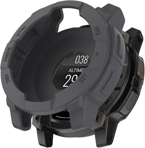 2-Packs Screen Protector Case Compatible with Garmin instinct 3 50MM, Silicone Case in Saudi Arabia