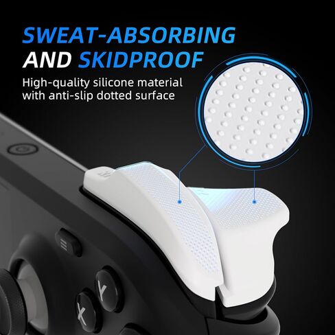 أزرار الكتف Playvital TRIGGER TRIGERENT SET لمجموعة LCD على سطح السفينة ، L1R1L2R2 Extender for Steam Deck OLED - WHITE in Kuwait