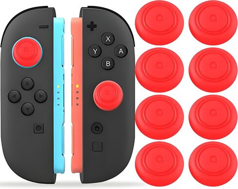 8 Pack Thumb Grips for Nintendo Switch 2 (2025)& Pro Controller–Silicone Joystick Covers & Button Caps–Anti-Slip Ergonomic Stick Accessories for Joycon Black in Saudi Arabia