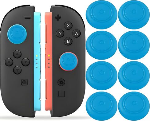 8 Pack Thumb Grips for Nintendo Switch 2 (2025)& Pro Controller–Silicone Joystick Covers & Button Caps–Anti-Slip Ergonomic Stick Accessories for Joycon Black in Saudi Arabia