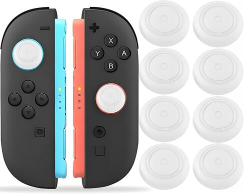 8 Pack Thumb Grips for Nintendo Switch 2 (2025)& Pro Controller–Silicone Joystick Covers & Button Caps–Anti-Slip Ergonomic Stick Accessories for Joycon Black in Saudi Arabia