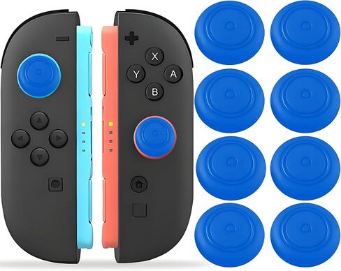 8 Pack Thumb Grips for Nintendo Switch 2 (2025)& Pro Controller–Silicone Joystick Covers & Button Caps–Anti-Slip Ergonomic Stick Accessories for Joycon Black in Saudi Arabia