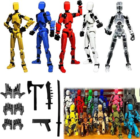 أكملت التجميع مجموعة أرقام عمل Titan 13 ، Titan 13 Action Action Acture 3D المطبوعة متعددة المطبوعات المتحركة ، Nova 13 Action Figure ، Decorations for Action Actions (5pcs ، Assembly) in Kuwait