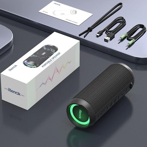 RIENOK Portable Bluetooth Speaker 30W Dual Pairing True Wireless Stereo HD Sound IPX7 Waterproof Outdoor Sport Shower Wireless Speaker Bluetooth 5.3 for Home Party in Saudi Arabia