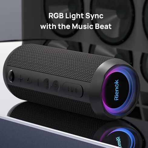 RIENOK Portable Bluetooth Speaker 30W Dual Pairing True Wireless Stereo HD Sound IPX7 Waterproof Outdoor Sport Shower Wireless Speaker Bluetooth 5.3 for Home Party in Saudi Arabia