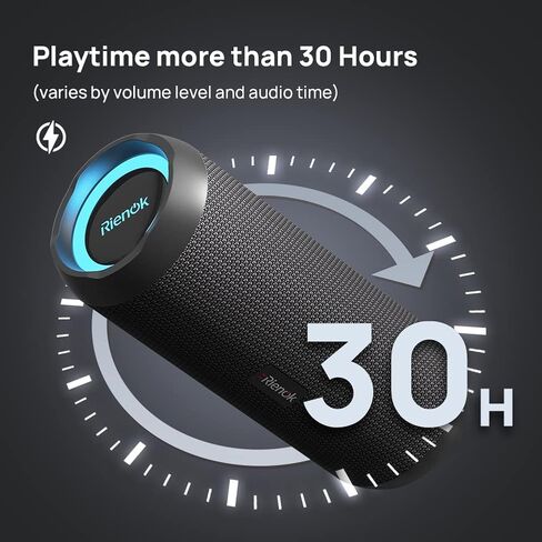 RIENOK Portable Bluetooth Speaker 30W Dual Pairing True Wireless Stereo HD Sound IPX7 Waterproof Outdoor Sport Shower Wireless Speaker Bluetooth 5.3 for Home Party in Saudi Arabia