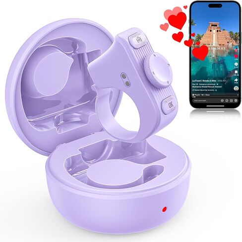 Tiktok Scrolling Ring لـ iPhone/Android/iOS ، Page Turner لتطبيق Kindle على Ipad Bluetooth Scroller Camera Remote مصراع (Pink) in Saudi Arabia