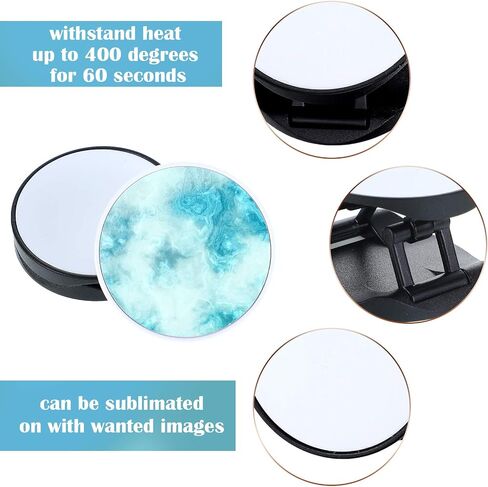 Weewooday 20 Pcs Sublimation Socket Blank Phone Grip Holders Collapsible Phone Grips Self Adhesive Sublimation Holders for Smartphones and Tablets(Black and White) in Saudi Arabia