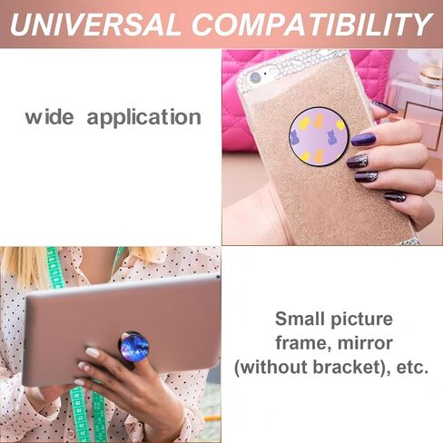 Weewooday 20 Pcs Sublimation Socket Blank Phone Grip Holders Collapsible Phone Grips Self Adhesive Sublimation Holders for Smartphones and Tablets(Black and White) in Saudi Arabia