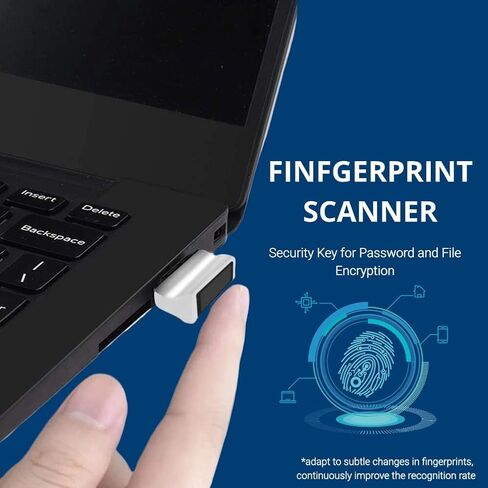 ماسح الضوئي الأصغر في بصمات الأصابع لنظام التشغيل Windows 11/10 Hello ، ترقية قارئ بصمات الأصابع USB ، و 0.5S Touch Speedy Matching Scanner Scanner USB مفتاح USB لكلمة المرور وتشفير الملفات in Kuwait