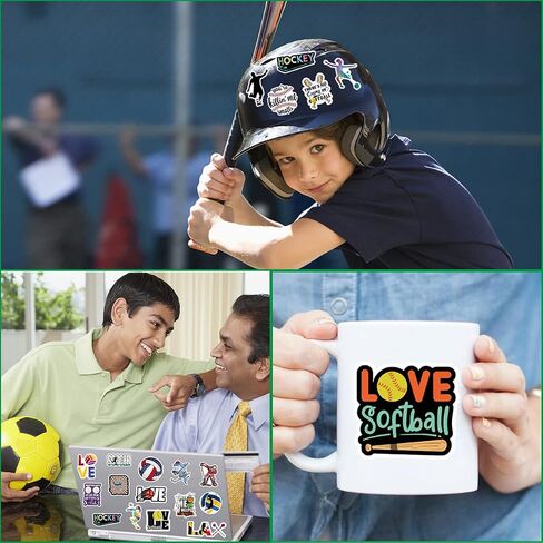 150PCS Sports Stickers Gift for Water Bottles - Basketball, Baseball, Football, Volleyball, Soccer - Stickers for Teens in Saudi Arabia