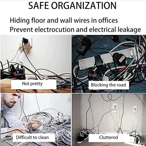 Decorative Cable Hider Stainless Steel Metal Cable Cover, Lamp Cable Cover,Cable Management Self Glues Antique Wire Hider, Cable Management Channel for Wall Floor, Cable Cover(Black,0.6x0.4in/1.5x1cm) in Saudi Arabia