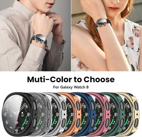 حالة واقي الشاشة لمشاهدة Samsung Galaxy Watch 8 44 مم ، TPU ناعمة عالية الحساسية المطلية الغطاء الواقي الكامل مقاومة للخدش لمراقبة Galaxy 8 smmartwatch (44 ملم ، 8pack) in Kuwait