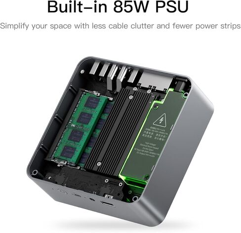 Beelink EQI12 Mini PC - Intel 12th Gen Core i5 1235U (10C/12T) up to 4.4GHz,32GB DDR4 RAM 1TB SSD,4K Dual Display,Dual LAN,USB3.0,WiFi6,BT5.2 - Mini Computer Support Win 11 Pro in Kuwait