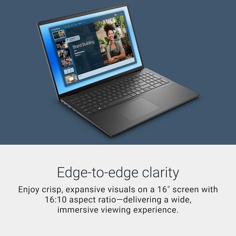 DELL 16 LAPTOP DC16250-16.0 بوصة 16:10 FHD+ عرض اللمس ، Intel Core 7 150U ، RAM 16GB DDR5 ، 1 تيرابايت SSD ، Intel Graphics ، Windows 11 Home ، خدمة واحدة في الموقع الأساسي-Carbon Black in Kuwait