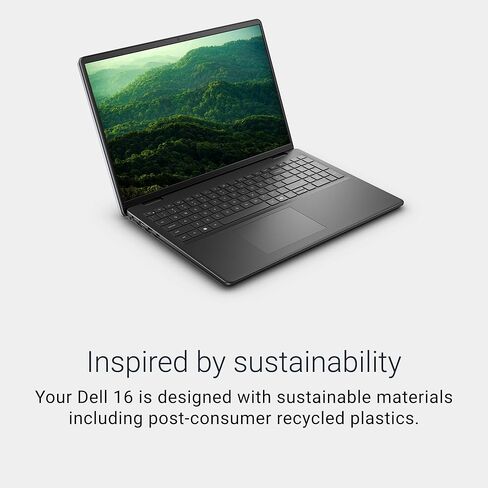 DELL 16 LAPTOP DC16250-16.0 بوصة 16:10 FHD+ عرض اللمس ، Intel Core 7 150U ، RAM 16GB DDR5 ، 1 تيرابايت SSD ، Intel Graphics ، Windows 11 Home ، خدمة واحدة في الموقع الأساسي-Carbon Black in Kuwait