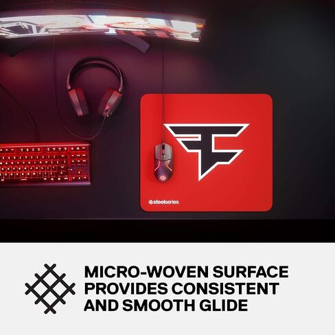 SteelSeries QcK Heavy - Cloth Gaming Mouse Pad - Extra Thick Non-Slip Rubber Pad - Exclusive Microfiber Surface - Size M PC in Kuwait