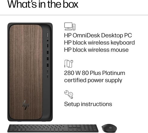 HP OmniDesk Next Gen AI PC Business Desktop PC, Intel Core Ultra 7 265 Processor, 32GB DDR5 RAM, 1TB SSD, Keyboard & Mouse, Intel Graphics, Microsoft Copilot, Wi-Fi 6, Bluetooth, Windows 11 Pro in Saudi Arabia