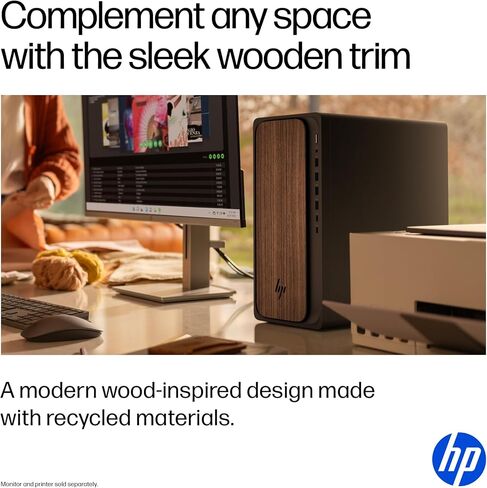 HP OmniDesk Next Gen AI PC Business Desktop PC, Intel Core Ultra 7 265 Processor, 32GB DDR5 RAM, 1TB SSD, Keyboard & Mouse, Intel Graphics, Microsoft Copilot, Wi-Fi 6, Bluetooth, Windows 11 Pro in Saudi Arabia