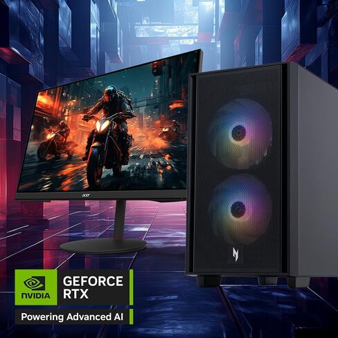 Acer Nitro 60 N60-640-UR26 Gaming Desktop | Intel Core I7-14700F 20-Core Processor | NVIDIA GEFORCE RTX 5060 TI Graphics (791 AI TOPS) | 32GB DDR5 | 2TB PCIE GEN 4 SSD | Wi-Fi 6 | جيجابت إيثرنت in Kuwait