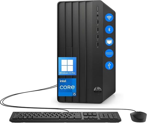 HP Desktop Computers Tower PC for Home Business Student, Intel 6-Core i5-12500 (Beat i7-11700), 32GB DDR4 RAM, 1TB PCIe SSD, WiFi, Bluetooth, RJ-45, Keyboard and Mouse, Windows 11 Pro (Renewed) in Saudi Arabia