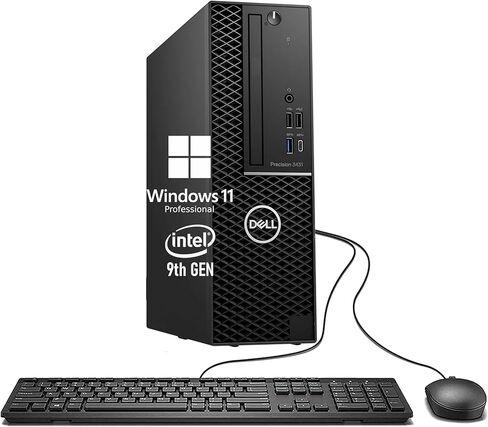 Dell Precision 3431 Small Form Factor Workstation Computer Desktop PC, 9th Gen Hexa-Core i5-9500, 16GB DDR4, 256GB SSD, Keyboard and Mouse, WiFi, BT, Windows 11 Pro (Renewed) in Kuwait