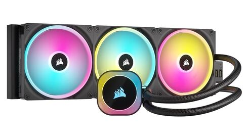 CORSAIR iCUE Link H170i RGB Liquid CPU Cooler - 420mm AIO - QX140 RGB Fans - Fits Intel® LGA 1700, AMD® AM5 - iCUE Link System Hub Included - Black (Renewed) in Saudi Arabia