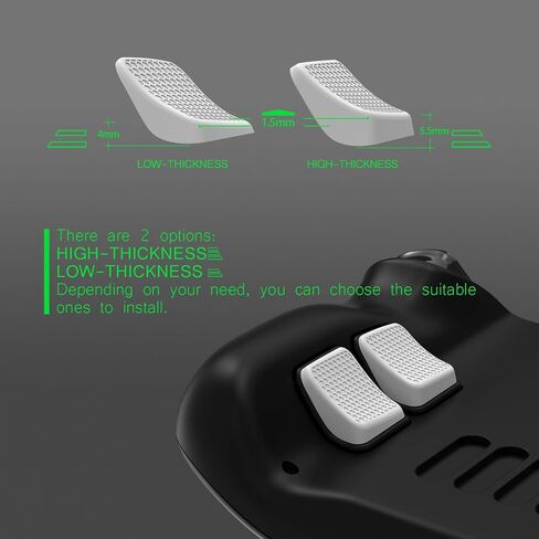 PlayVital White Back Button Enhancement Set for Steam Deck LCD, Grip Improvement Button Protection Kit for Steam Deck OLED - 2 Different Thickness in Saudi Arabia