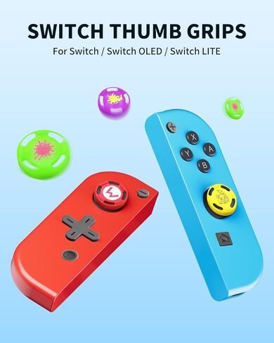 8pcs Nintendo Switch Grips ، أربعة أنماط بديلة ، السيليكون Joycon الإبهام الإبهام متوافقة مع التبديل/OLED/Switch Lite. in Kuwait