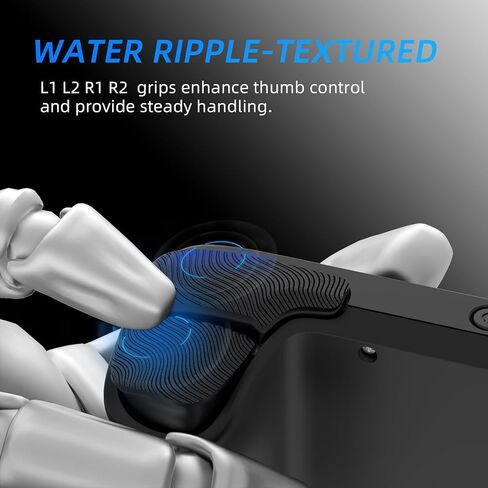 Playvital White Back Bund Breatment مجموعة للاثنين على سطح السفينة LCD ، مجموعة حماية زر تحسين القبضة لسطح البخار OLED - 2 سمك مختلف in Kuwait